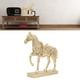 thumbnail image 5 of Adorno De Estatuilla De Caballo, Estatua De Caballo Dorado De Color Brillante, Resina De Buen Simbolismo, Duradera Para Sala De Estar Para Amigos, 5 of 7