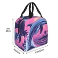 thumbnail image 2 of Pofeuu Hawaiian Beach Dolphin Print Lunch Bag Lunch Box Large Capacity Insulated Lunch Bag for Adult, Leakproof Reusable Lunch Tote Bags for Work, 2 of 5