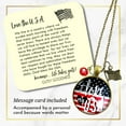 thumbnail image 2 of I Love My USA Necklace American Flag USA Patriotic Gutsy Goodness Female Adult Bronze Metal Jewelry, 2 of 8