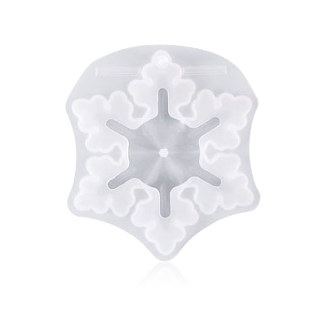Moyic Moldes de copo de nieve colgante de silicona artístico DIY artesanía árbol decoración molde Año Nuevo resina sin deformar Gadgets Type1 NO1