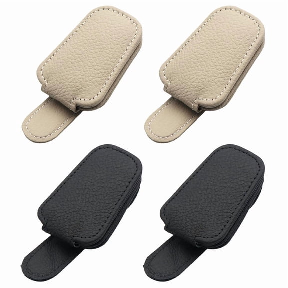 4Pcs Multifunctional Car Sunglasses Clip Holder Auto Accessories Set