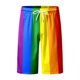 thumbnail image 4 of WILLBEST Pantalones Cortos Deportivos para Hombre con Estampado de Boca de Arcoíris para Verano, Pantalones Cortos con Bolsillo y Lazo Totalmente Estampados para Resort, 4 of 5