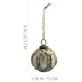 thumbnail image 6 of AuldHome Design Farmhouse Ball Ornaments (Set of 6, Gold/Silver); Distressed Metal Glass Ball Vintage Style Christmas Decorations, 6 of 10