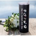thumbnail image 4 of Bachelorette Gifts For Bride Bridal Shower Gift For Bride 20oz Black Skinny Wine Tumbler Bride To Be Gifts For Her Wedding Day Engagement Gifts For Bride From Friends Sisters Wine Cup With Lip Straw, 4 of 6