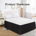 thumbnail image 2 of AUQ 1Pcs Bed Skirt, High-Elasticity Bed Skirt, Dust Protection Queen Bed Skirt, Easy Installation, Machine Washable, 2 of 4