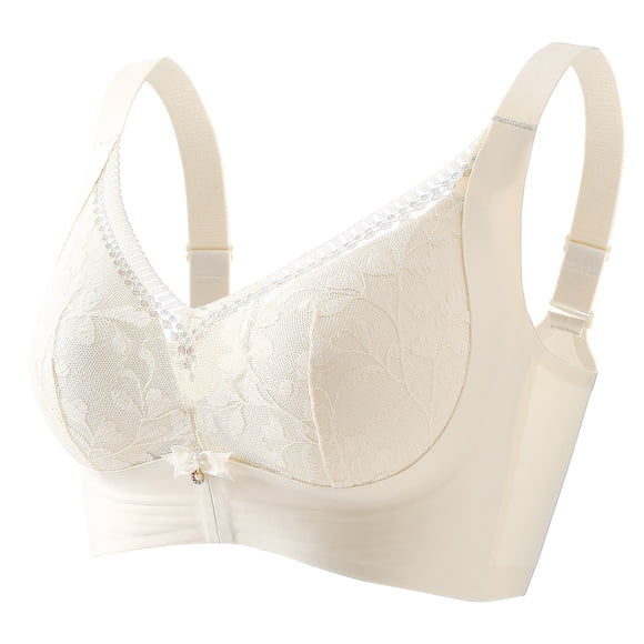 Plus Size Minimizer Bra for Women, Full Coverage Unlined Wireless Lace Bra with Support, Seamfeel Large Bust Everyday Bra for Comfort and Shape