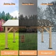 thumbnail image 4 of Jocisland 13x15 ft Wood Gazebo with Bar Storage, Hardtop Wooden Pavilion with Metal Steel Gable Roof, 4 of 8