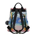 thumbnail image 2 of FORMRS Women's Travel Backpack Purse Anti-Theft Hidden Pockets Casual Shoulder Bag, Pink Seaside, 2 of 7