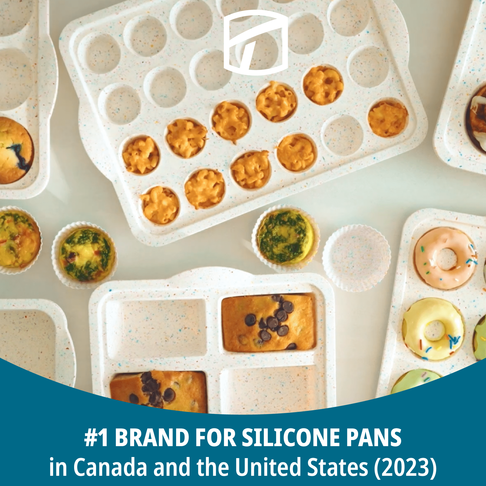 Trudeau Structured Silicone 9-Cavity Brownie Mold, Cookie, Brookie, Banana Bread, Zucchini Bread, Cake, Pound Cake, Cheesecake, Lasagna