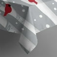 thumbnail image 5 of Gray Christmas Cardinal Bird Pattern Square Tablecloth,Waterproof Square Table Cover,Wipeable Spillproof Washable Table Cover for Home Kitchen Party Decor 52"x52"(132x132cm), 5 of 6