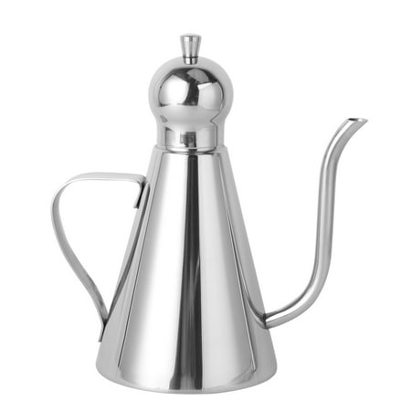 

NUOLUX 304 Stainless Steel Oil Dispenser Leakproof Vinegar Bottle Durable Sauce Container Kitchen Gadget for Home Restaurant (0.5L)