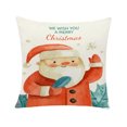 thumbnail image 2 of Fundas de Cojines navideños 45x45cm Papá Noel Pino Muñeco de Nieve Fundas de Almohada de Temporada Lino Feliz Navidad Cojines para sofá Festivo de Invierno Regalo navideño Doble Cara 4 Piezas, 2 of 5