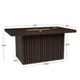 thumbnail image 6 of Real Flame Calvin 52" Rectangle Metal Propane Fire Pit Table With Hidden Tank in Bronze Coral, 6 of 9