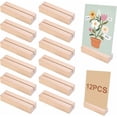 thumbnail image 1 of Soportes para números de mesa rústicos, soportes para tarjetas de lugar de madera de haya de diseño estable para decoración de fiestas de bodas, diseño único con anillos anuales transparentes,, 1 of 5