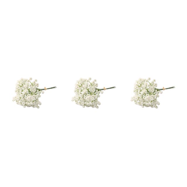 Flores artificiales Wosthever Manojo de plástico Blanco