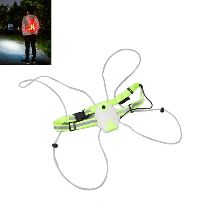 Gilet de Course Réfléchissant LED, 360 Degrés LEDs Marche à Vélo, avec Lumière de Sécurité avant Haute Visibilité, Rechargeable USB