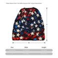 thumbnail image 3 of KLL Red Blue White Stars Pirnt Wicking Running Beanie Head Wrap Cycling Bandana for Men Women, 3 of 8