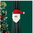 thumbnail image 2 of Botón de cortina navideña, muñeco de nieve, Papá Noel, alce, pingüino, soporte para muñecas de dibujos animados, suministros de decoración de ventanas navideñas (4 piezas), 2 of 7