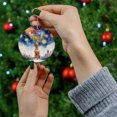thumbnail image 4 of Happy New Year with Vizsla Fireworks Holiday Xmas Winter 2025 Ceramic Round Ornament Vizslas Dog Lover Gifts Idea Home Tree Decor - 00025, 4 of 5