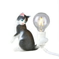 thumbnail image 2 of Led Light Resin Cat Lamp Night Light Table Bedside Lamps for Reading Creative(Black Sitting Watch Tail), 2 of 2