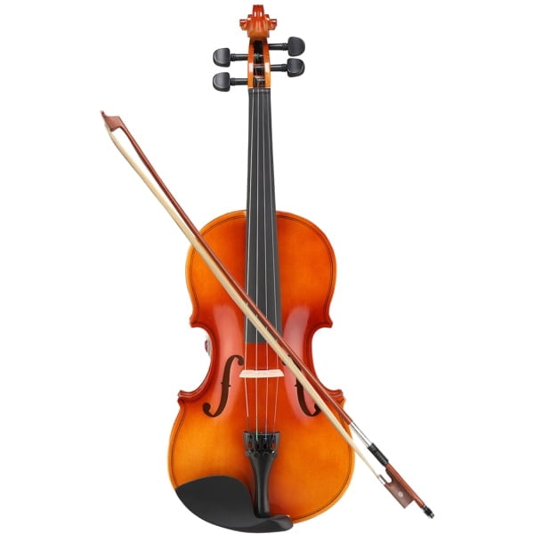 imerelez 1/2 Size Natural Acoustic Violin Package with Maple Body, Bow, Case, Rosin & Shoulder Rest for Beginner Learners