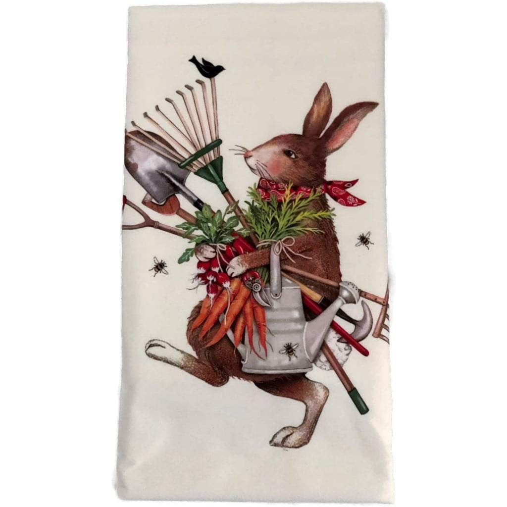 Mary Lake Thompson TREE COOKIES with Reindeer Cutter Kitchen Flour Sack Towel 