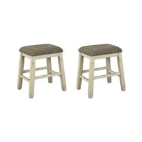 Signature Design by Ashley Bolanburg Farmhouse 24" Counter Height Upholstered Barstool, Set of 2
