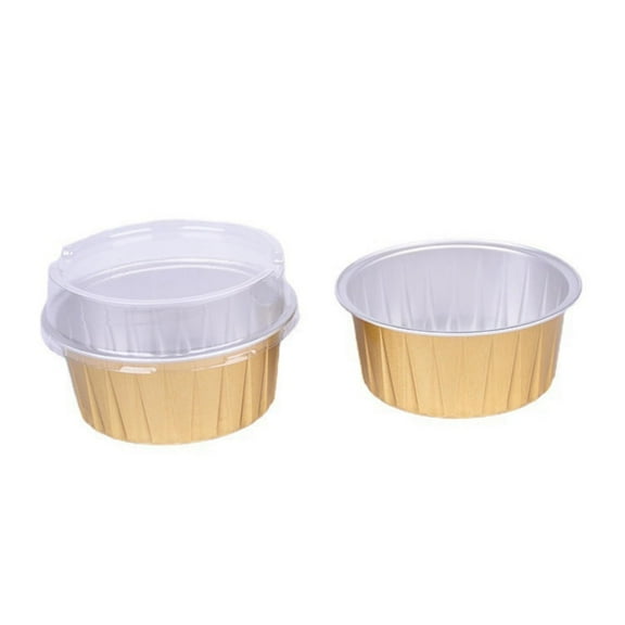 Wilinohome Air Fryer Special Tin Foil Bowl Cup Reusable Oven Aluminum Foil Box Plate Baked Egg Tart Skin Aluminum Foil Cake Cup Christmas Baking Tins with Lids for Cakes Pie Plates with Recipes