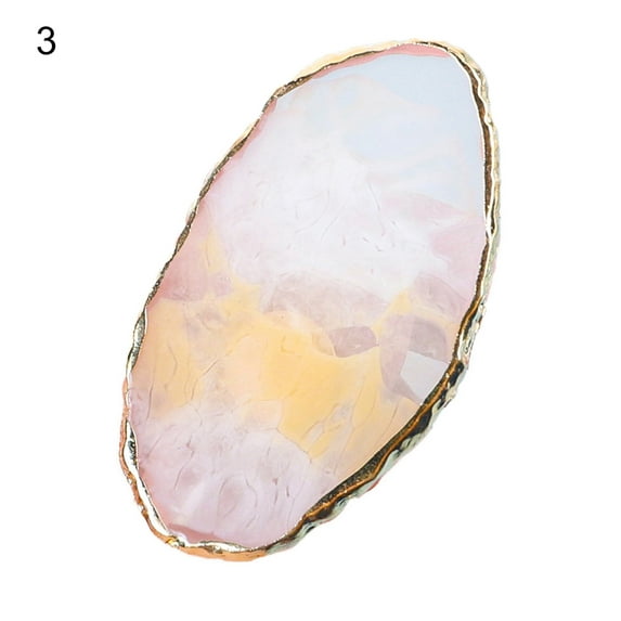GROFRY Smooth Nail Color Plate Wearable Displaying Smooth Resin Nail Color Palette Gel Polish Mixing Plate for Manicure