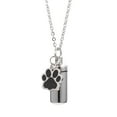 thumbnail image 1 of Collar con urna para cenizas de gato, urna de acero inoxidable para perro, contenedor de cenizas con forma de hueso para mascotas, 1 of 7