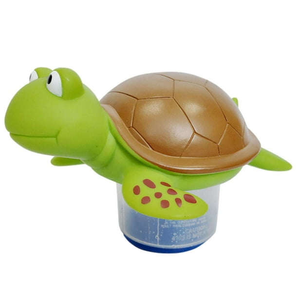 Dispensador flotante de 9" de diámetro para piscina, clorador de bromo para piscinas calientes. Tortuga