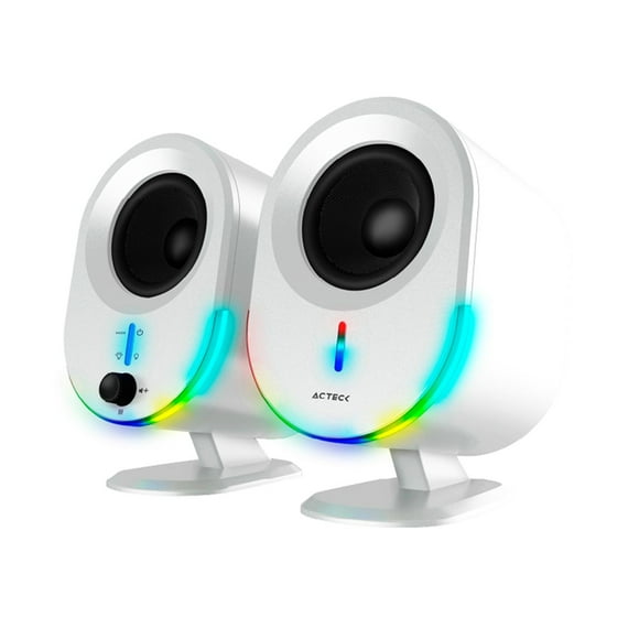 Bocinas Acteck DYNAMIC EXACT BS630 Inalambrica 20W RMS USB Blanco AC-935876