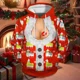 thumbnail image 2 of Sudaderas con capucha divertidas de Navidad para hombres y mujeres, sudaderas de estilo Hip Hop para parejas, Tops casuales de gran tamaño con cuello redondo, moda Harajuku, otoño, 2 of 4