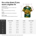 thumbnail image 5 of Fotbe Sunflowers in Bucket Camisa Estampada de Manga Corta para Hombre, Casual de Verano, Estilo Playero, Sin Arrugas-Small, 5 of 5