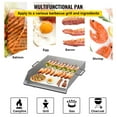 thumbnail image 5 of 18x16 Stainless Steel Griddle - Universal Flat Top BBQ Plate with Handles and Grease Groove for Camping and Parties, 5 of 10