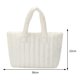 thumbnail image 5 of Bolsas acolchadas con asa superior Bolsa acolchada de algodón informal para vacaciones de fin de semana (Beige), 5 of 9