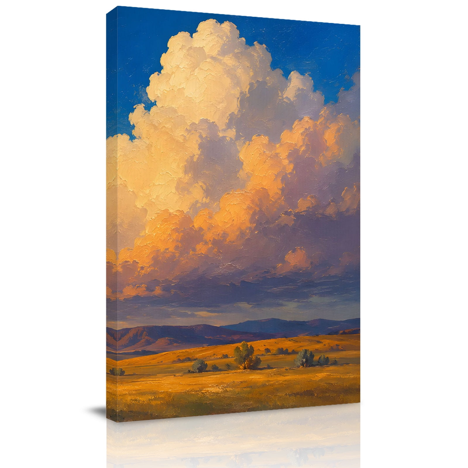 Canvas Wall Art Nature Sky Framed Canvas Prints for Bedroom Dining Room Farmhouse Pastoral Mountain Trees Scenery Large Gallery Wrapped Wall Decor for Home Office Gifts 20 x24 Ship Next Day