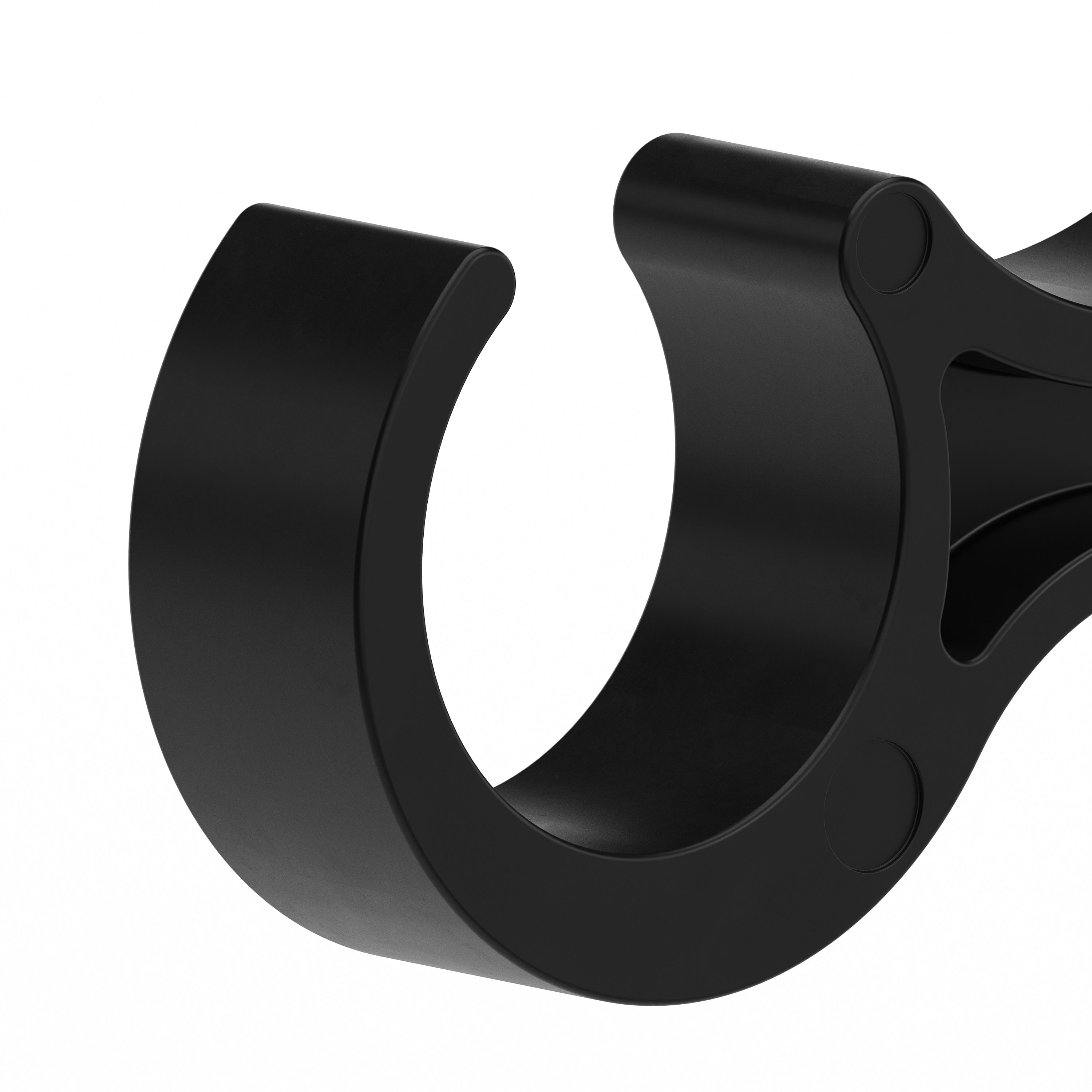 Emma + Oliver Set of 2 Black Wide Plastic Ganging Clips for Extra Wide Chairs