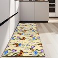 thumbnail image 4 of Butterfly Flower Plant Pattern Kitchen Rug Mat,Kitchen Runner Rugs Non Skid Washable,Decorative Kitchen Floor Mats for Kitchen,Sink,Laundry,17"X47", 4 of 5