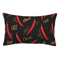 thumbnail image 1 of Fotbe Hot Chili Funda de Almohada Decorativa Estilo Occidental, Lujo en Algodón, Fundas para Almohadas King, Cojín Estampado para Decoración del Hogar-20"x30", 1 of 6