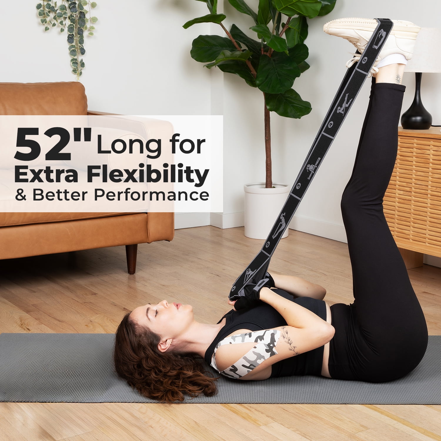 KSdd Fitness Kit - Fabric Resistance Band, Kinesiology Tape (2 Rolls), Jump Rope, and Carrying Bag