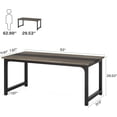 thumbnail image 2 of Tribesigns 63" Modern Computer Desk, Large Office Study Writing Desk for Home Office, Grey/Black, 2 of 5
