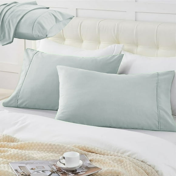 Funda de almohada Lisbinx, suave y transpirable para el cabello y la piel, cierre tipo sobre, compatible con almohadas estándar y tamaño queen.