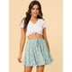 thumbnail image 3 of INSPIRE CHIC Minifalda Con Volantes Para Mujer Falda De Verano Plisada Con Estampado Floral Azul M, 3 of 6