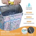 thumbnail image 2 of Natural Insulated Cooler Backpack - 20L Soft Cooler Bag, Floral Design for Picnic & Camping, 2 of 5