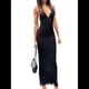 thumbnail image 1 of Vestidos Estampados para Mujer, Escote Sin Espalda, Adelgazantes Negro XS, 1 of 10
