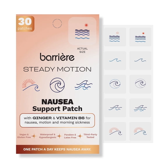barriere Steady Motion Nausea Relief Patch, Wavy Print, 30 Count