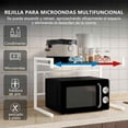 thumbnail image 4 of Estante de Microondas Extensible para Cocina, Soporte Retráctil con 3 Ganchos, 4 of 4