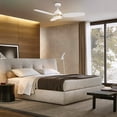 thumbnail image 3 of 48" 3 Blades Modern Smart Wifi Ceiling Fan with LED Light and Remote Control, 3 of 7
