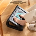 thumbnail image 3 of Repose-pieds pour sous le Bureau, Repose-Pieds Réglable en Hauteur 6 Niveaux avec Texture de Massage et Rouleau, Tabouret Ergonomique Inclinable pour Maison, Bureau, Soulagement de la Pression pour le Dos et le Corps, 3 of 8